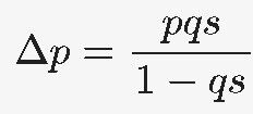 genotype frequencies due to selection equation