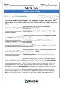 GENETIC MUTATIONS – MODIFIED TRUE OR FALSE (pdf)